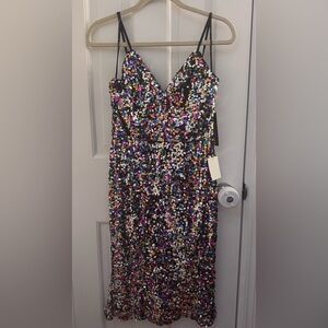 Lulu's Vibrant Sequin Mini Dress